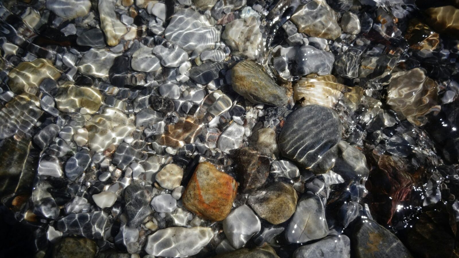 gray and brown stone fragments
