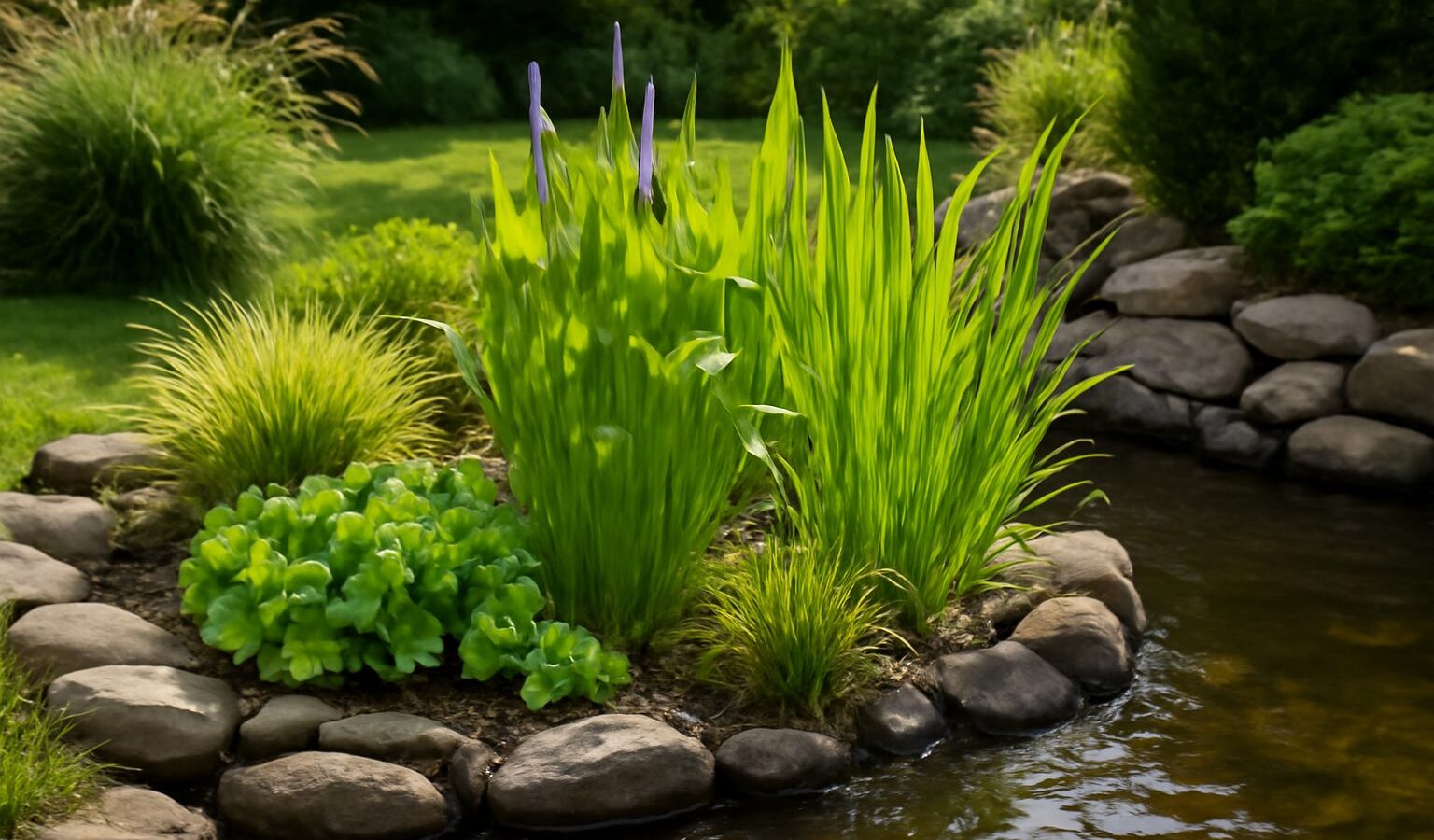 backyard pond bog filter aquatic plants