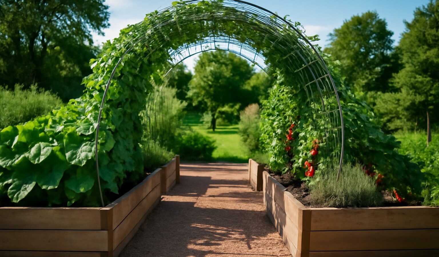 cattle panel arch garden