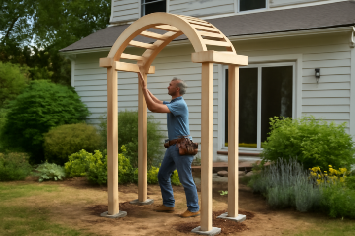 Build a Garden Arbor: Posts, Footings & Archway