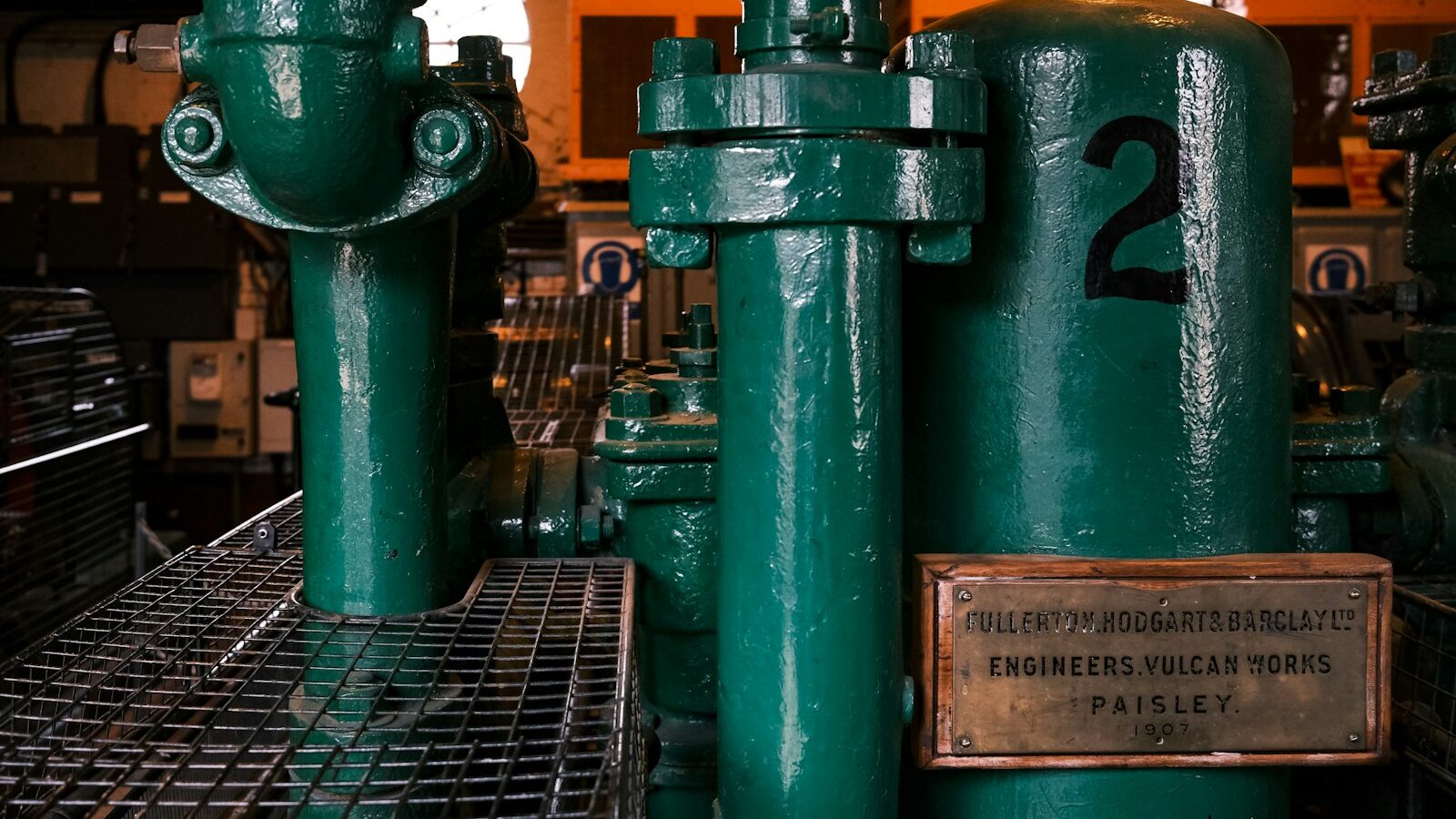 a group of green pipes