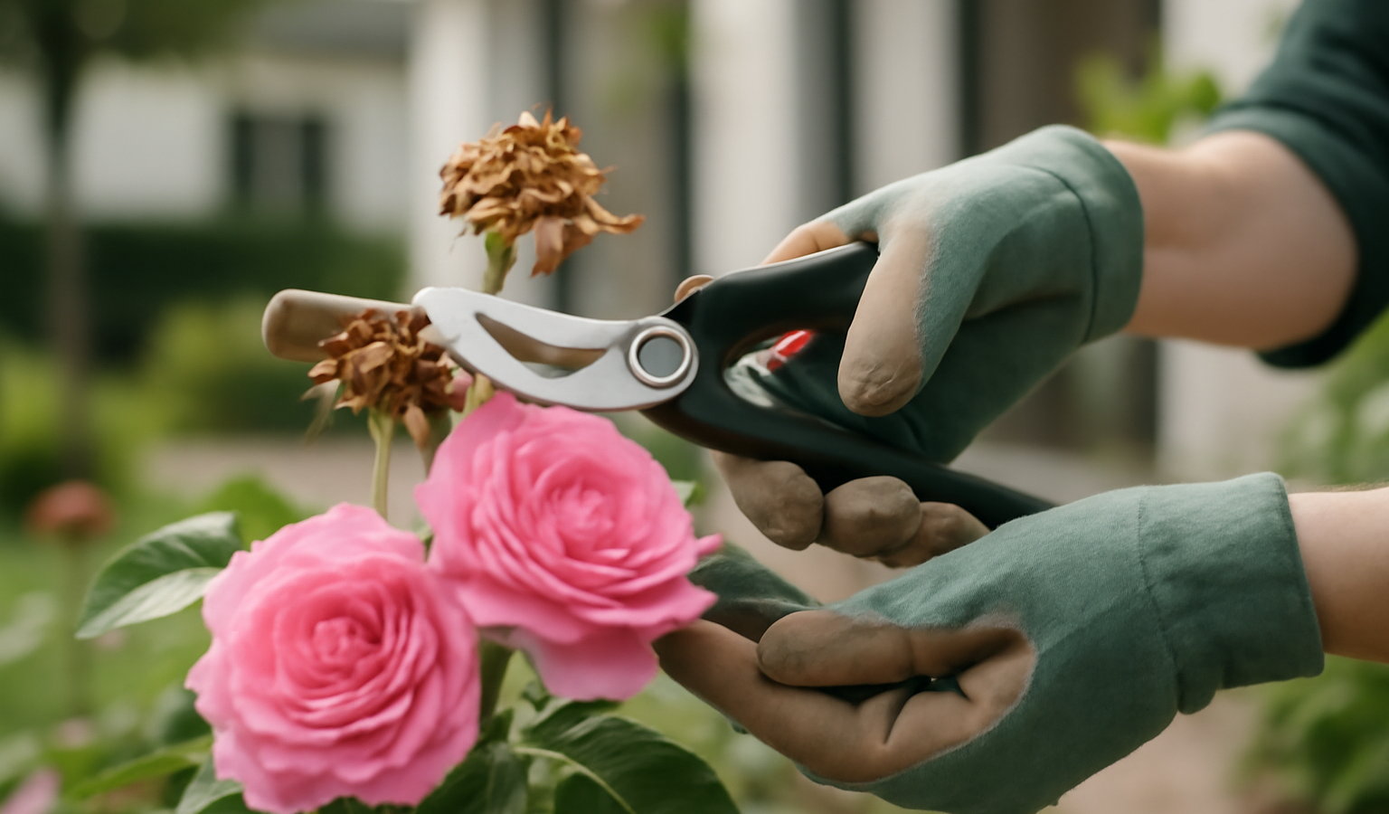 Deadhead Roses for More Blooms