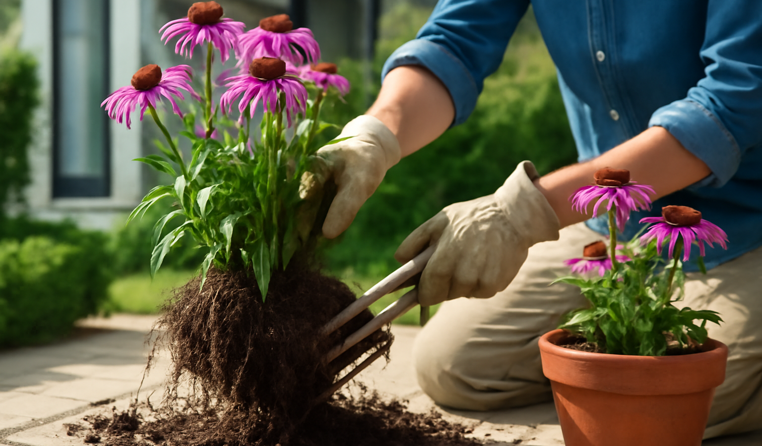 Divide Coneflowers : Timing & Technique