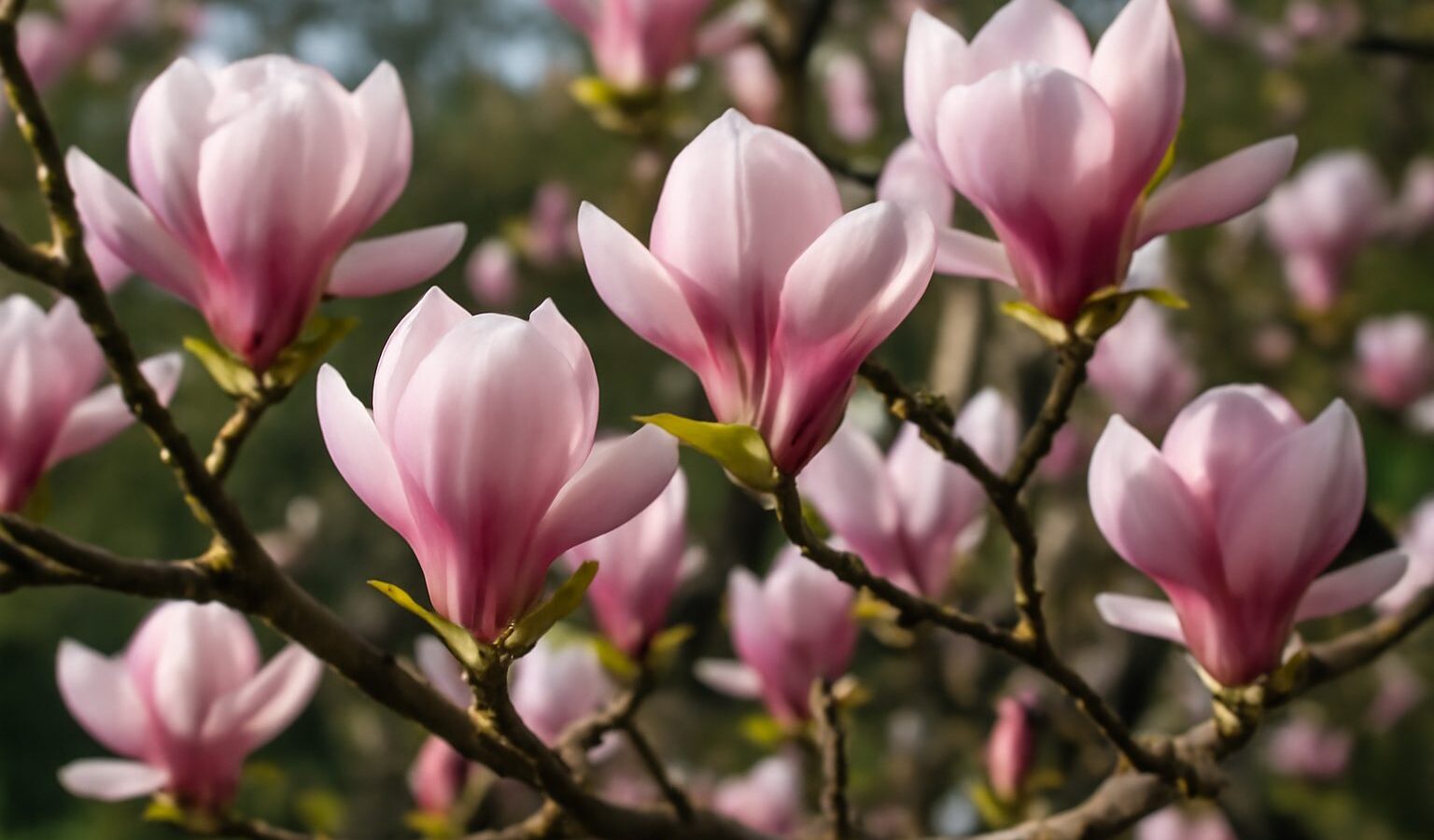 magnolia tree blooms