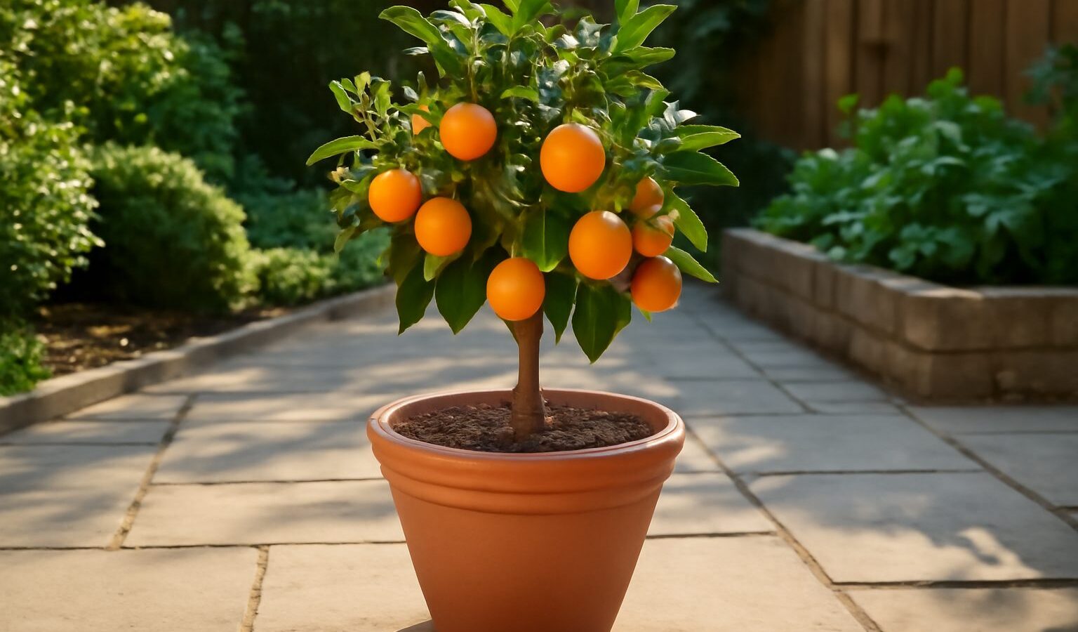 patio fruit tree pot