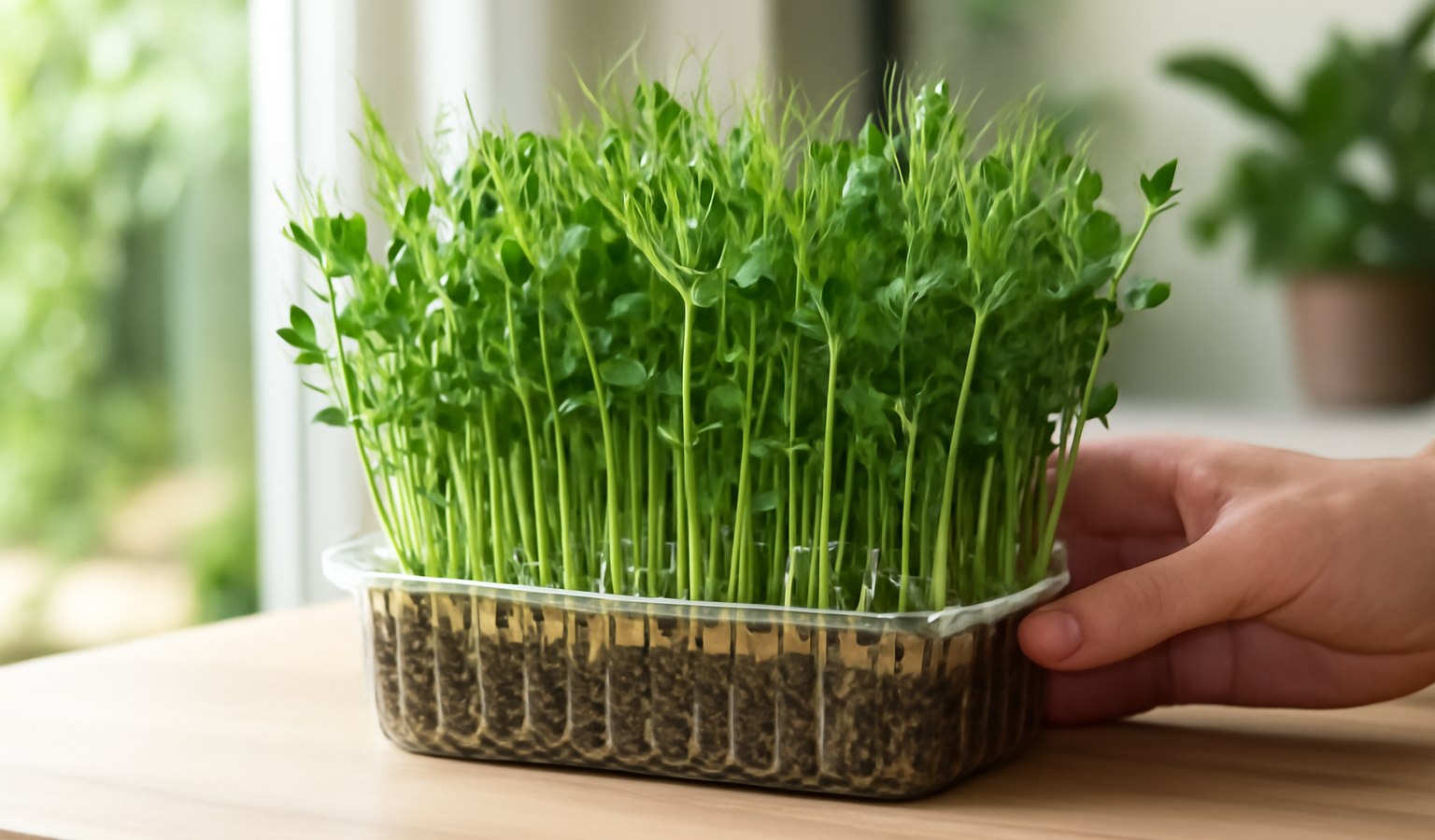Grow Pea Shoots Indoors