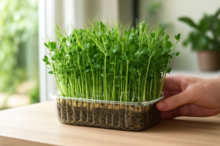 Grow Pea Shoots Indoors