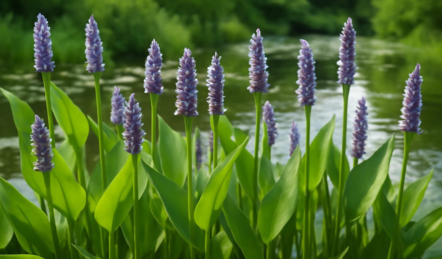 pickerel weed purple pond