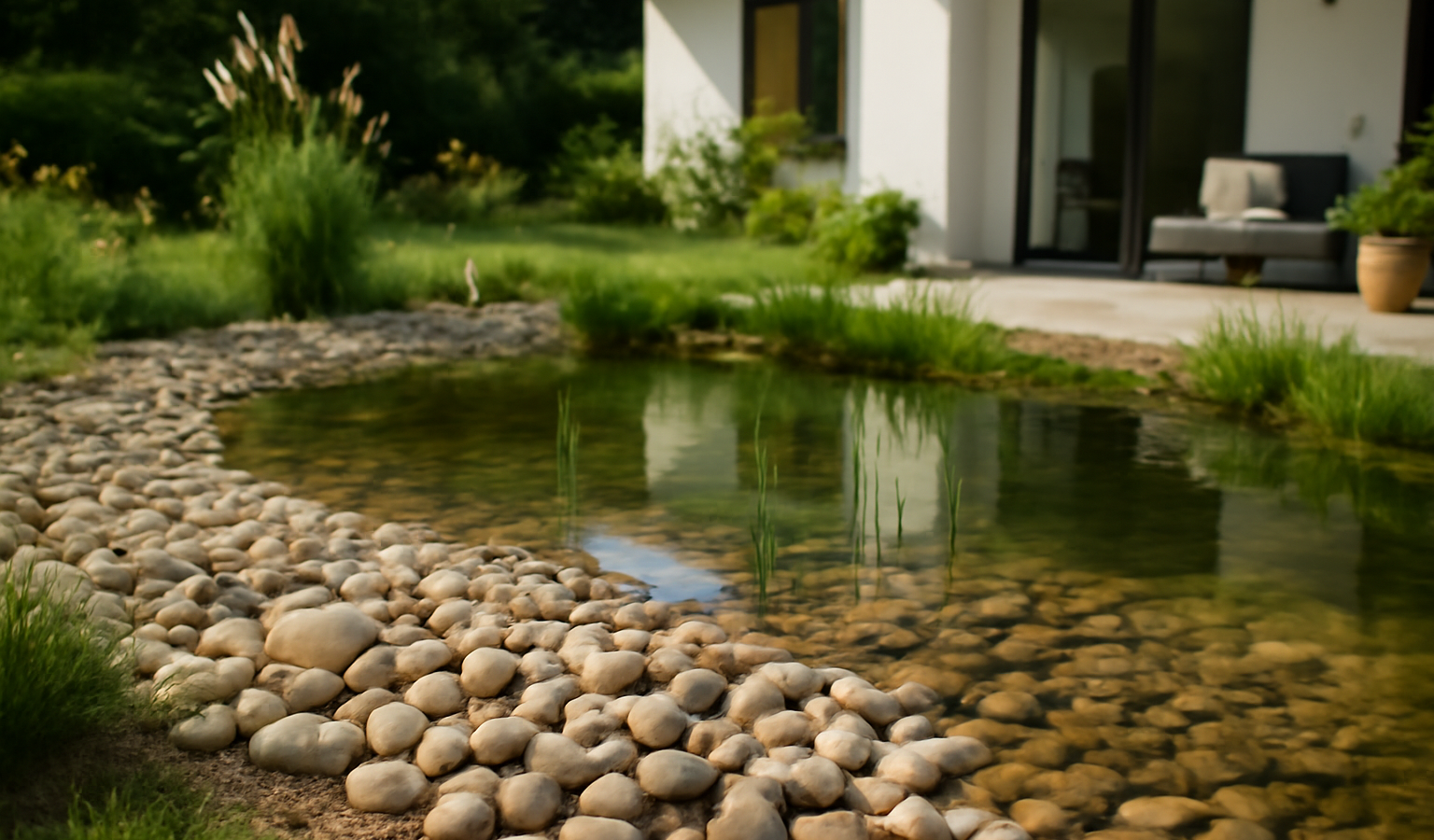 Make a Pebble Beach for a Wildlife Pond