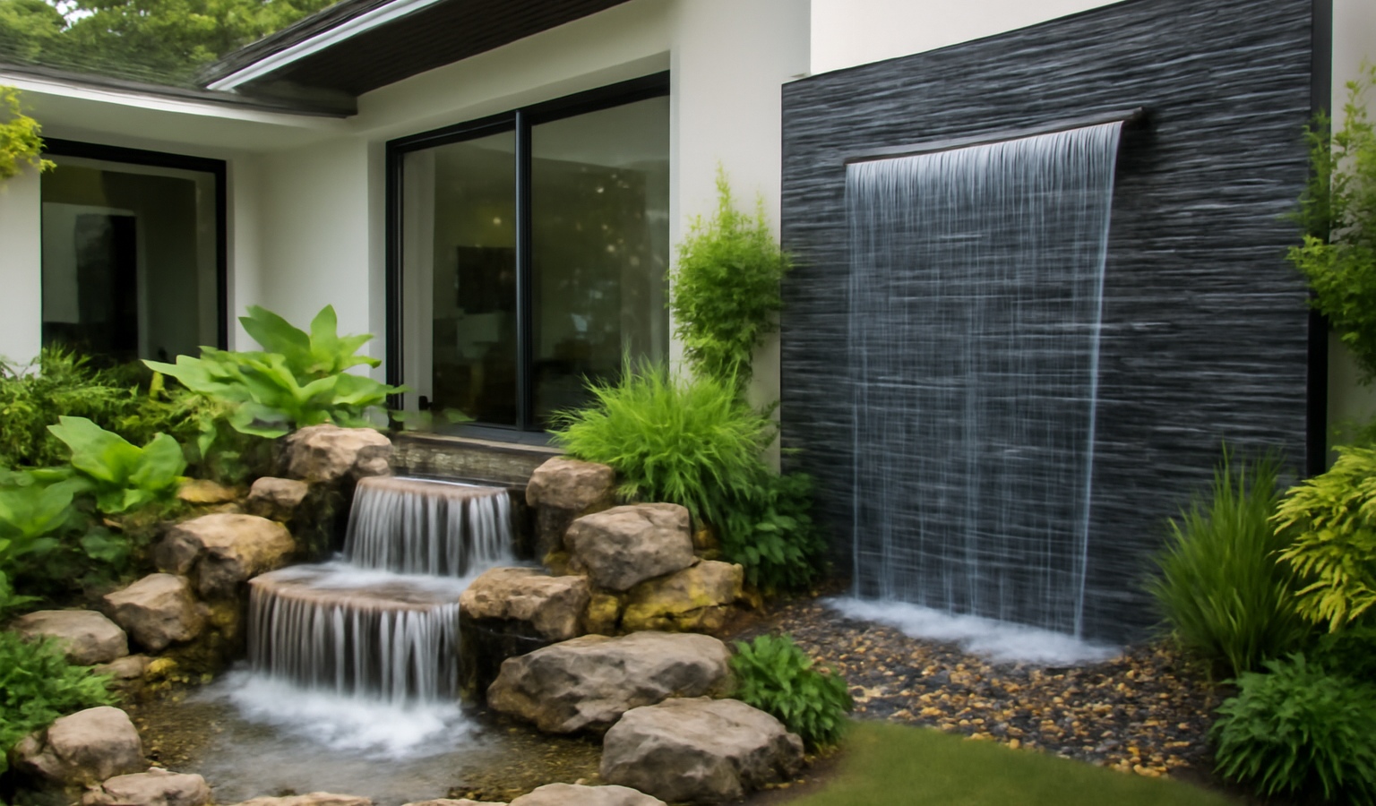 Pondless Waterfalls and Water Walls in Singapore