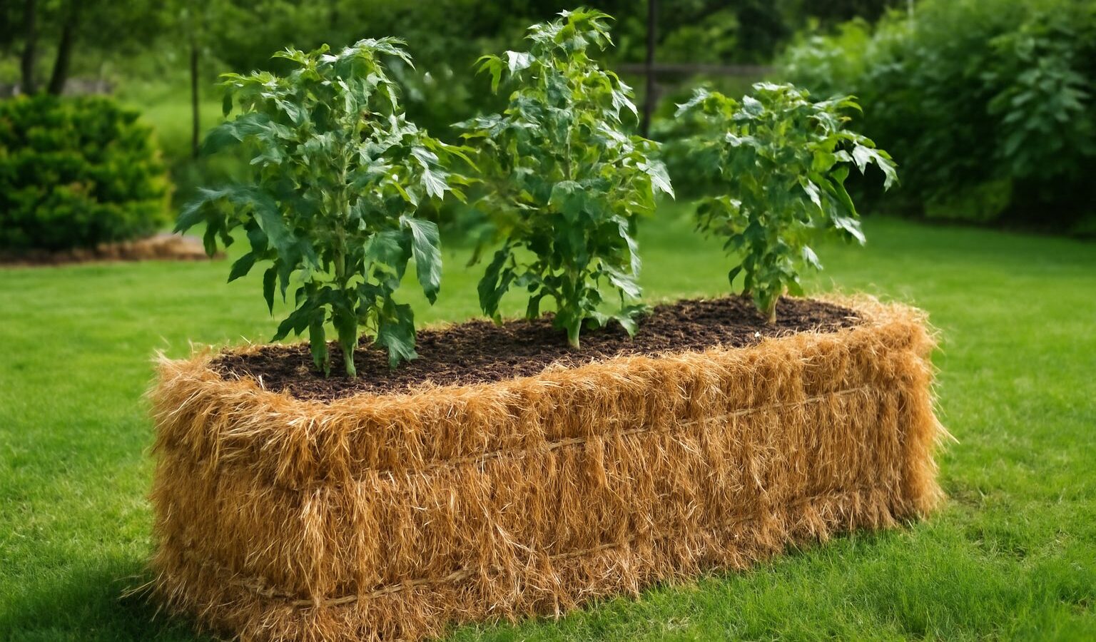 straw bale garden