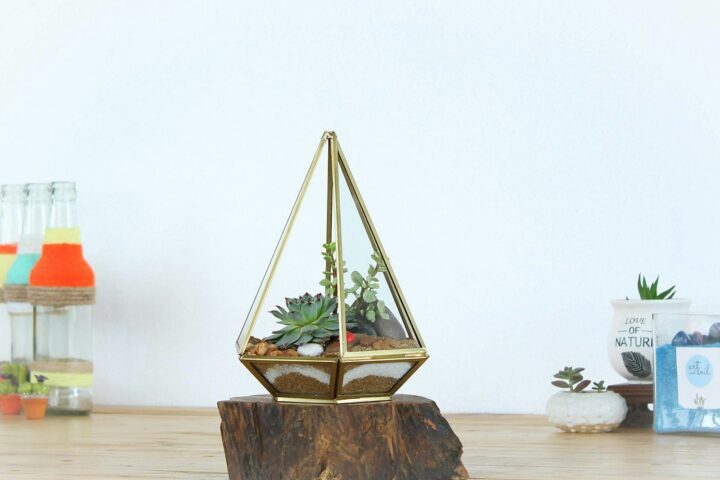 brown and white ceramic table decor